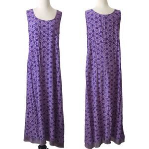 Vintage 90s Loco Lindo Women Maxi Dress Purple XL Boho Festival Retro California